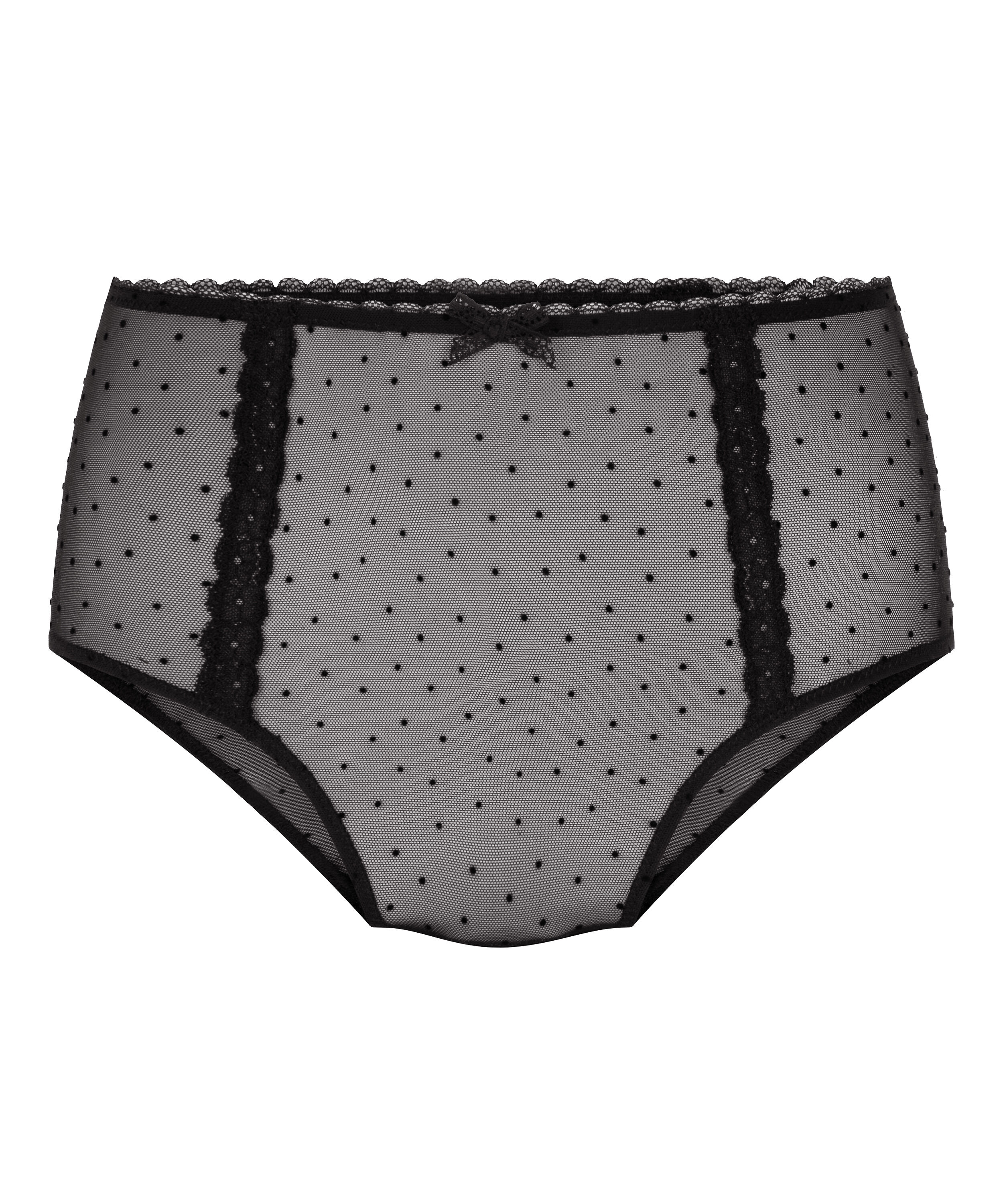 Culotte br&eacute;silienne Adeline taille haute, Noir