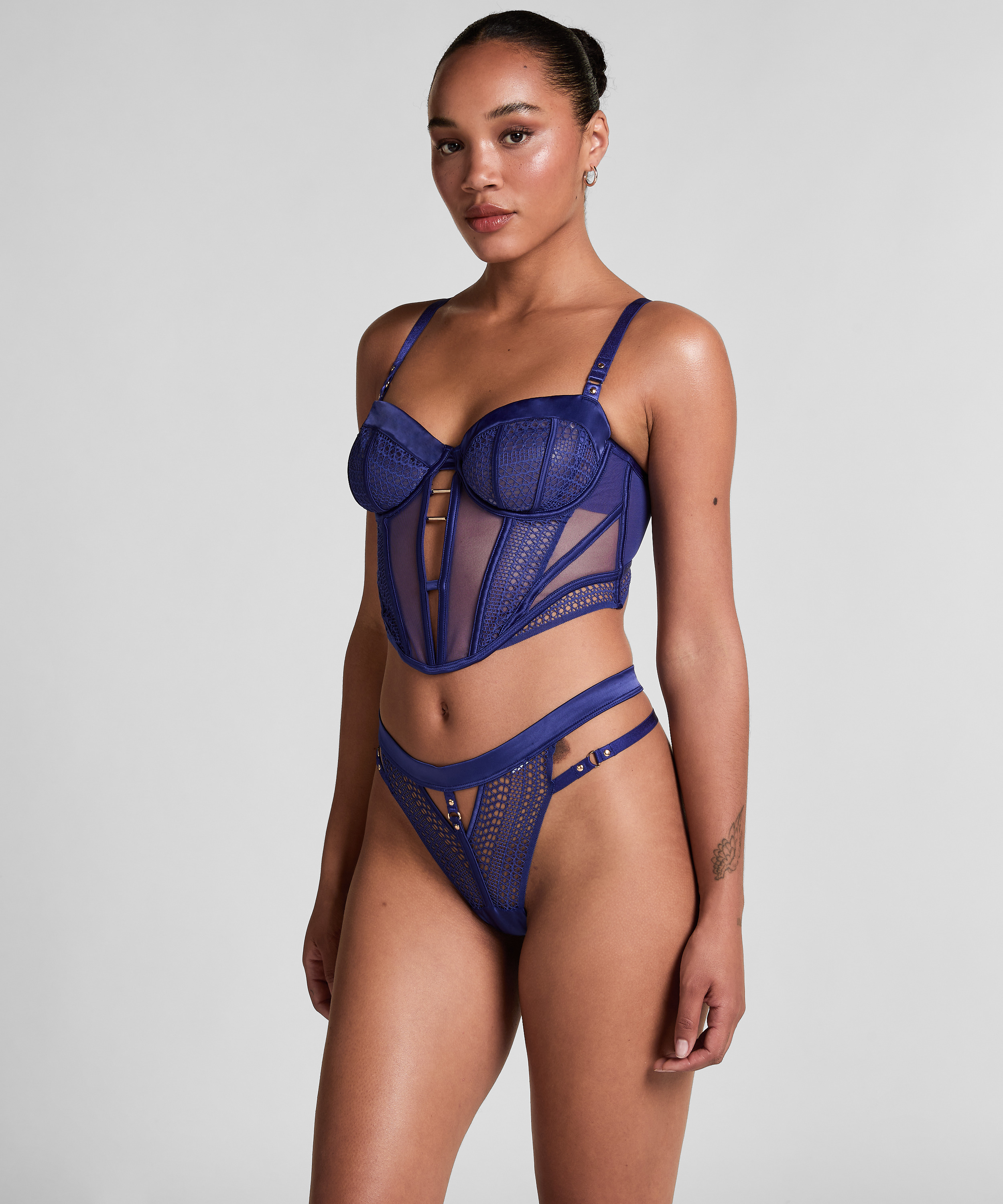 Soutien-gorge longline &agrave; armatures non rembourr&eacute; Missy, Bleu, main