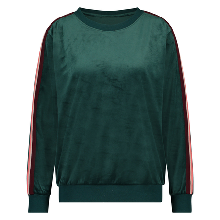 Top Velours Stripe, Groen