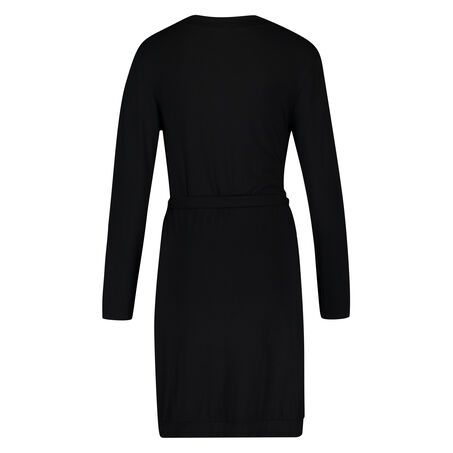 Badjas Modal Lace, Zwart