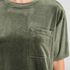 Top Velours Pocket, Groen