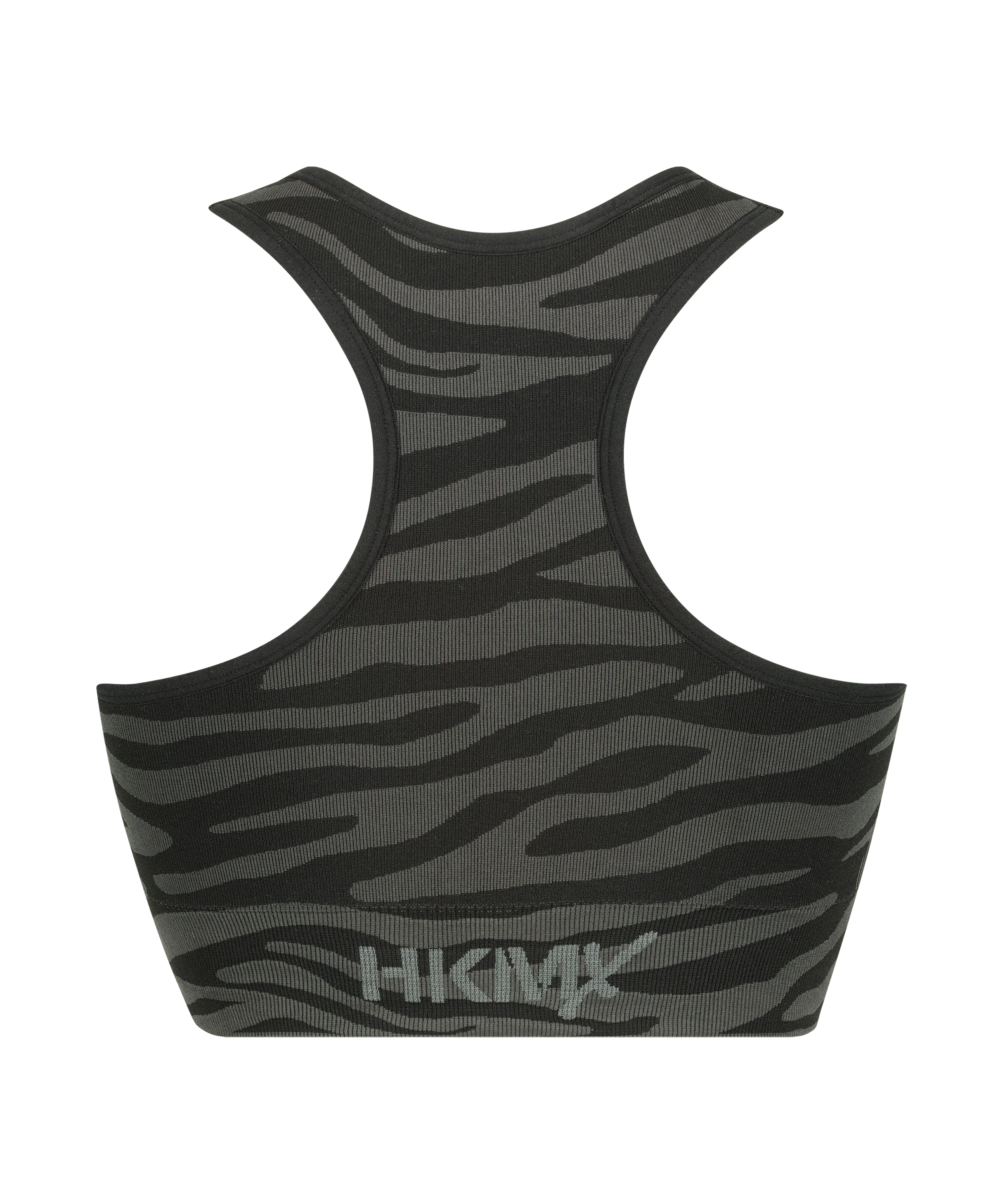 HKMX Soutien-gorge de sport sans couture Niveau 2, Noir, main