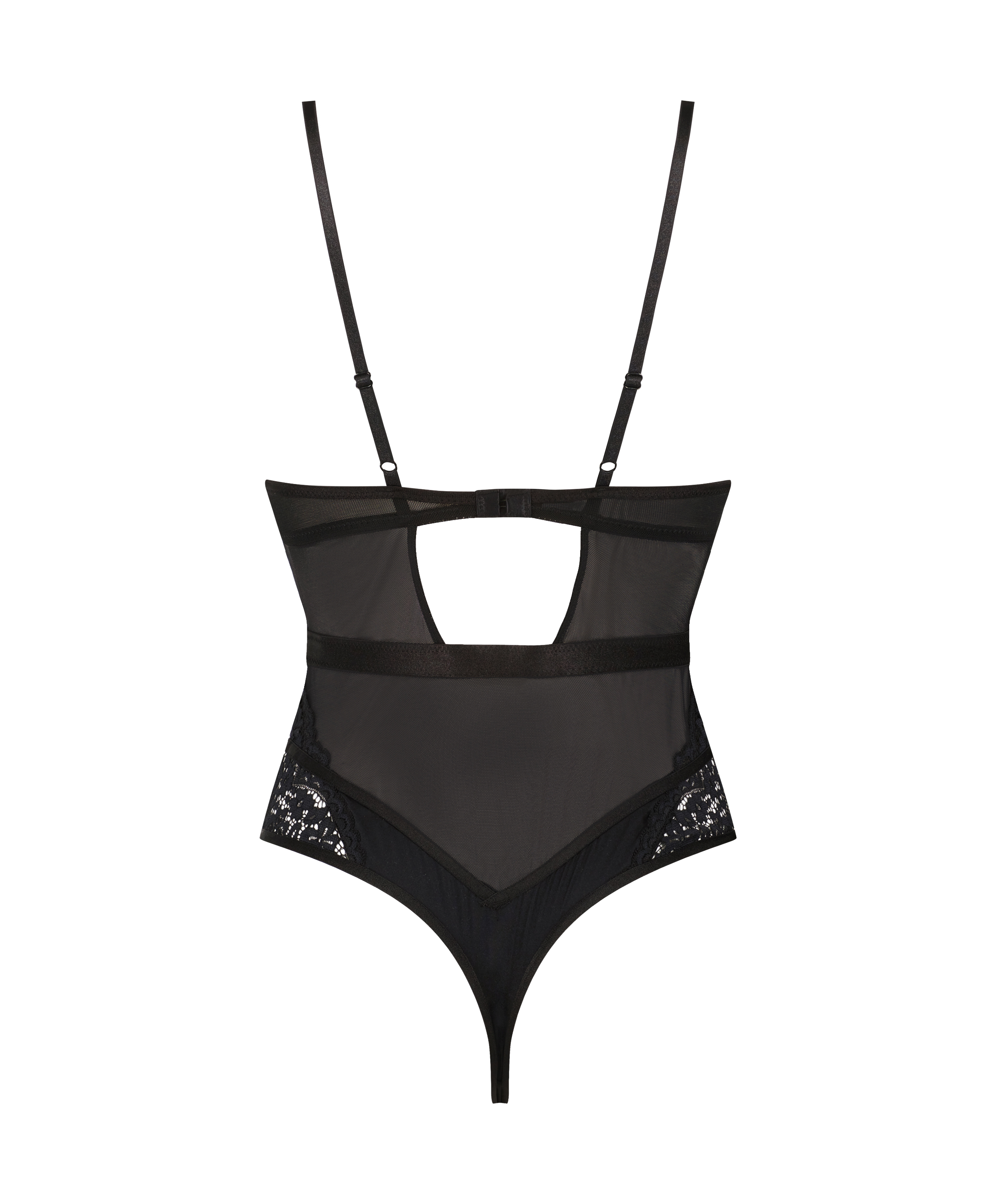 Rose underwired body, Zwart, main