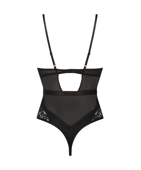 Rose underwired body, Zwart