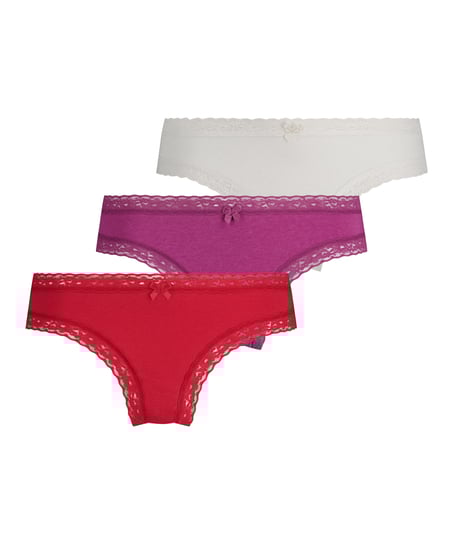 Lot de 3 brésiliens Classics, Rouge