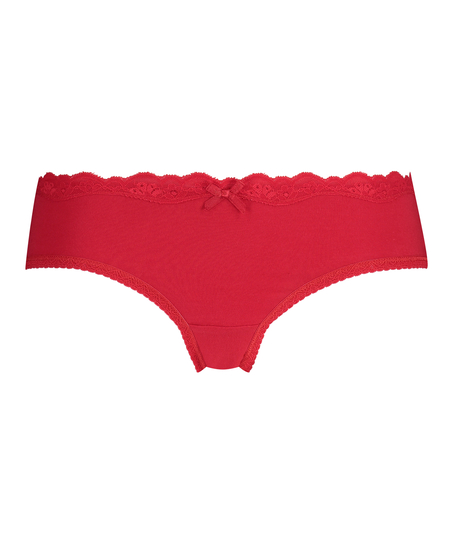 Slip br&eacute;silien coton, Rouge