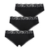 3-Pack brazilian shorts Dakota, Zwart