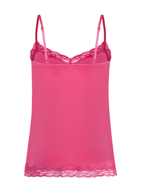 Cami top Velours Lace, Roze