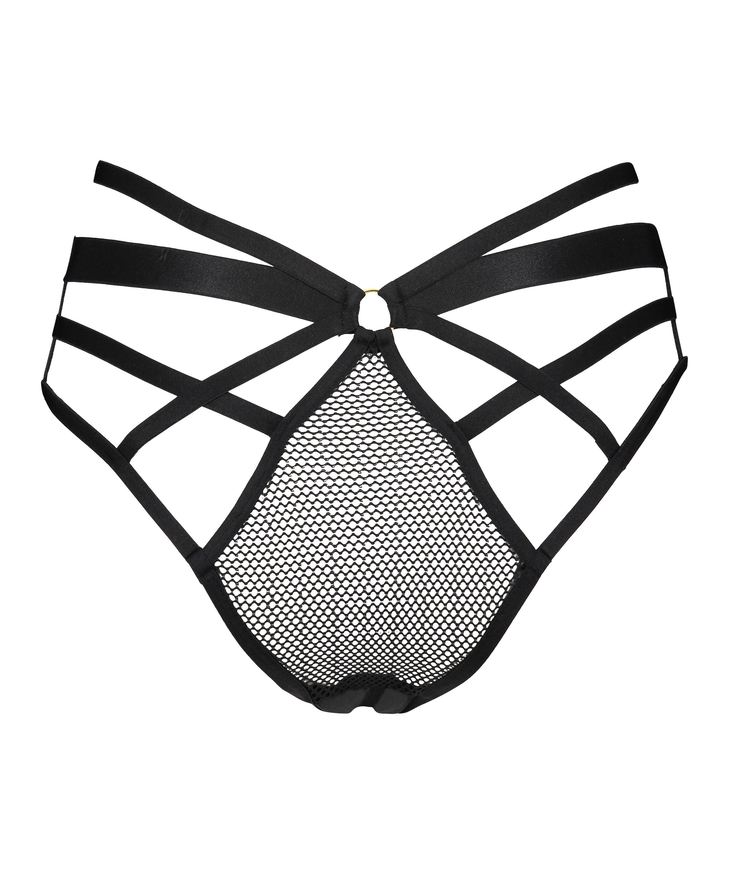 Slip br&eacute;silien ouvert Sting, Noir, main