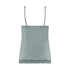 Cami top Velours Lace, Blauw