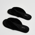 Slippers Velours fur, Zwart