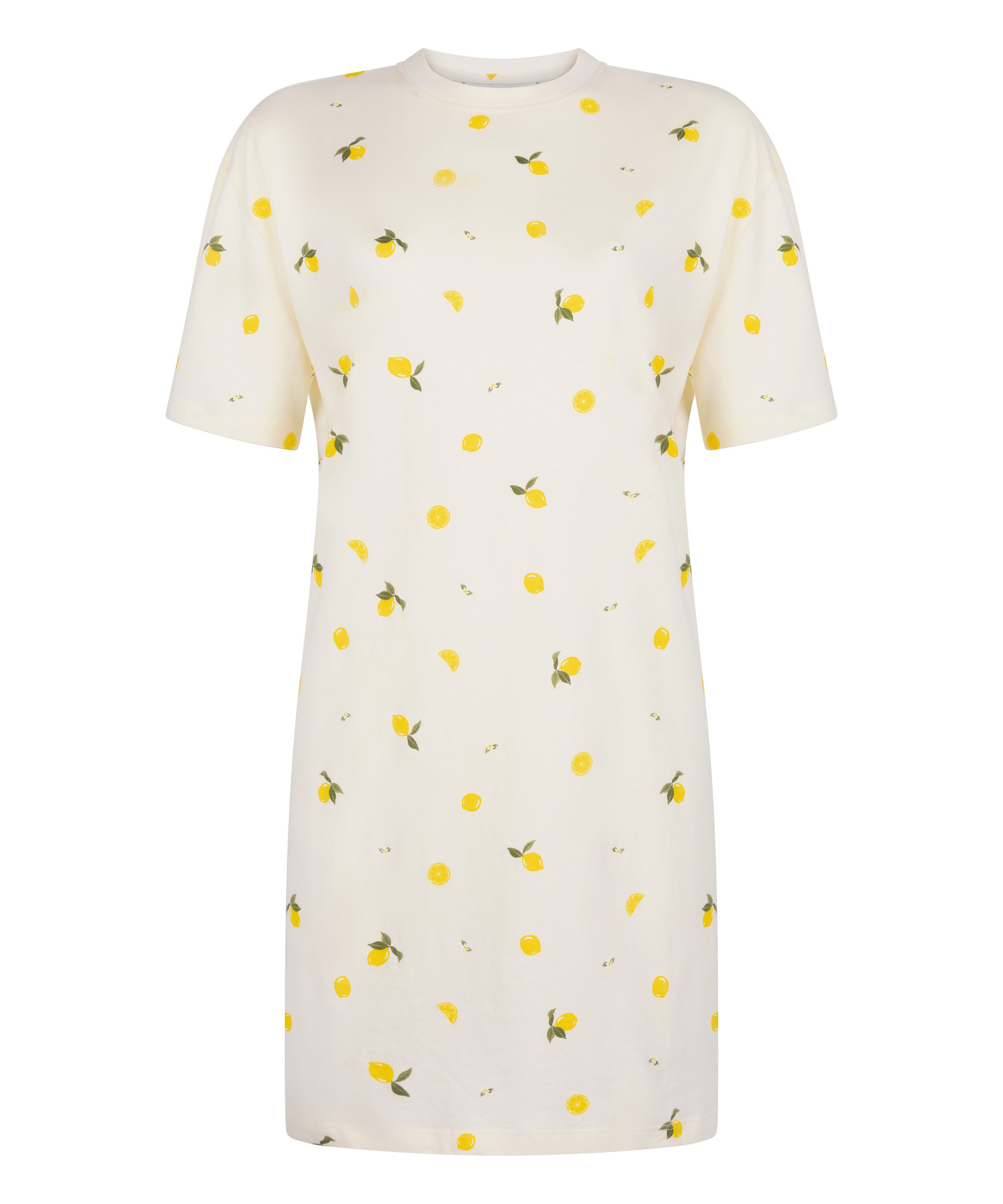 Nachthemd ronde hals, Wit, main