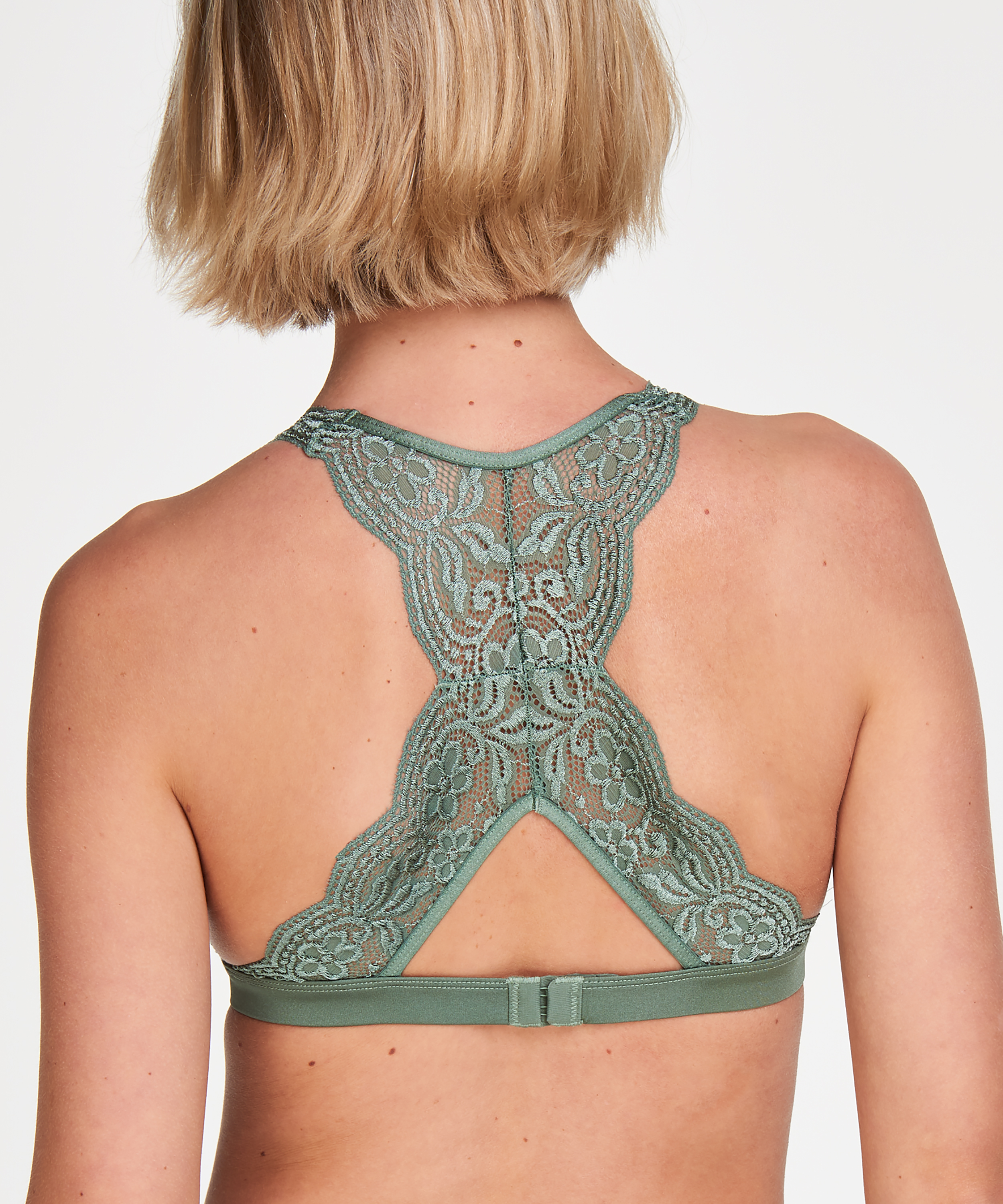 Halter bralette racerback, Groen, main