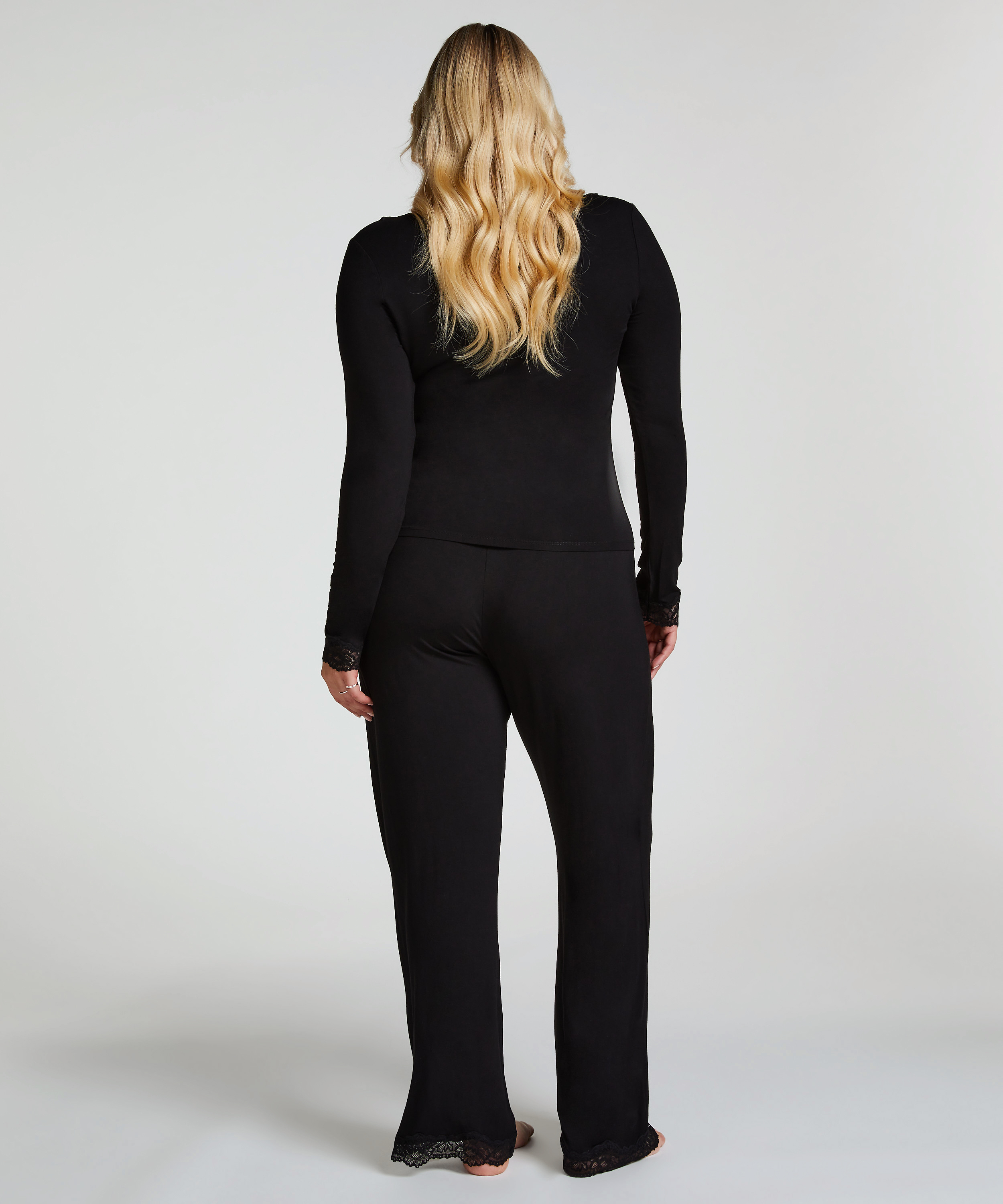 Pyjama set, Zwart, main