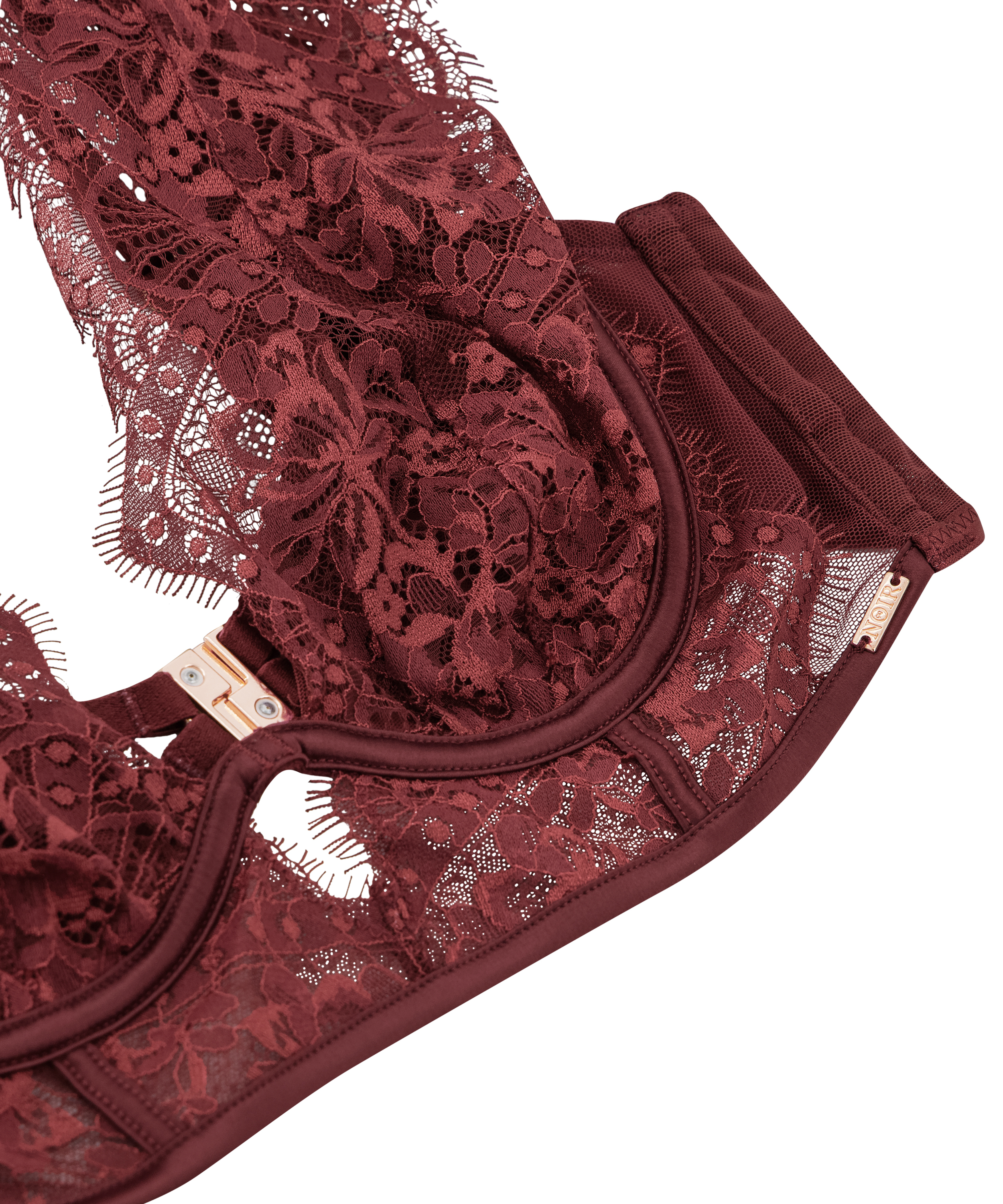 Niet-voorgevormde longline beugel bh Zoe, Rood, main