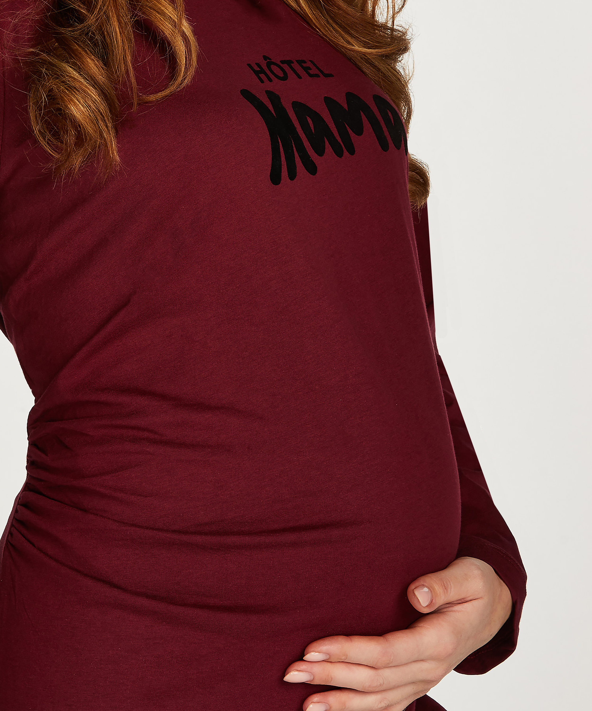 Zwangerschapsnachthemd, Rood, main
