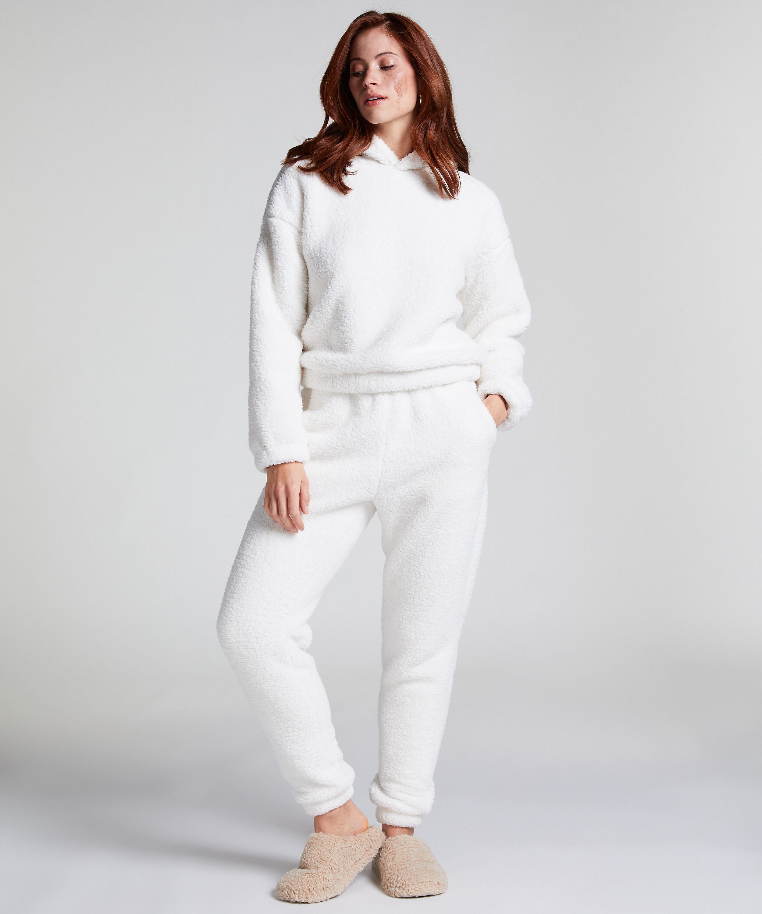 Pantalon de jogging polaire Snuggle, Blanc