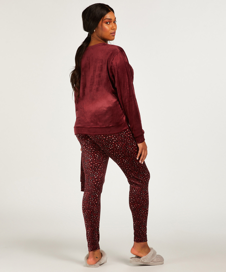 Pyjamaset met tas, Paars