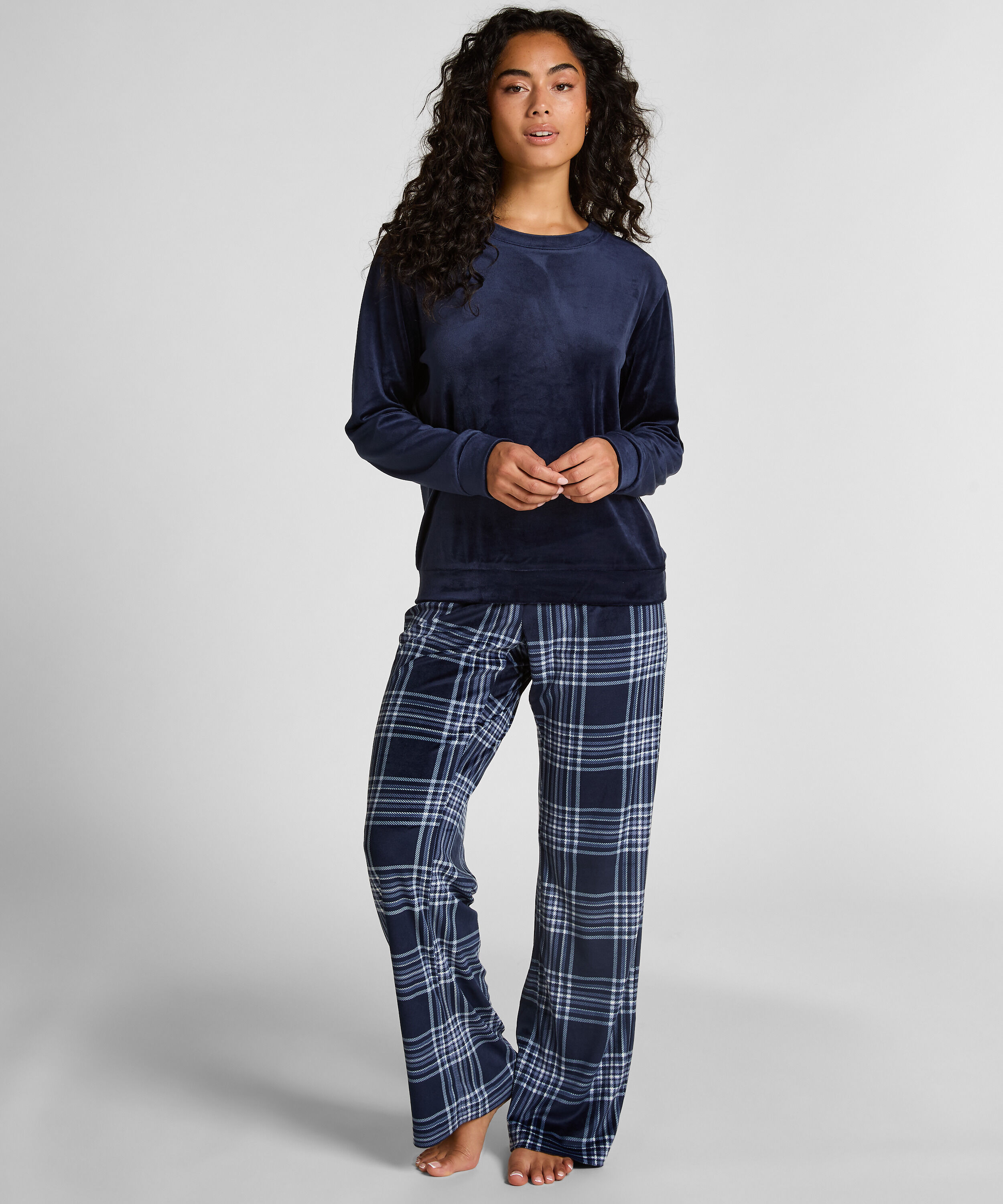 Ensemble pyjama Velours, Bleu