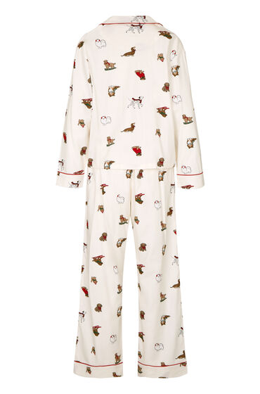 Hunkemöller Flanellen Pyjamaset Wit, foto 2