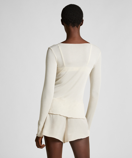 Minimal satijnen short, Wit