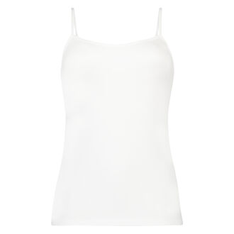 Naadloze spaghetti top, Wit