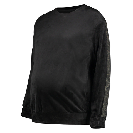 Top de grossesse en velours Shimmer, Noir