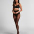 Panty 15 Denier print, Zwart