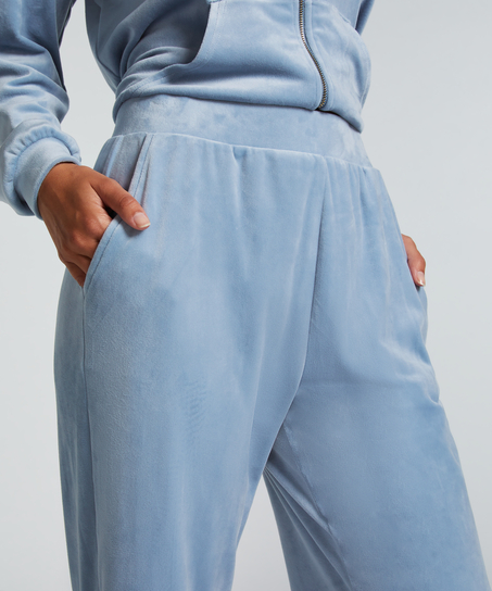 Pantalon de pyjama velours, Bleu