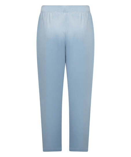 Velours pyjamabroek, Blauw