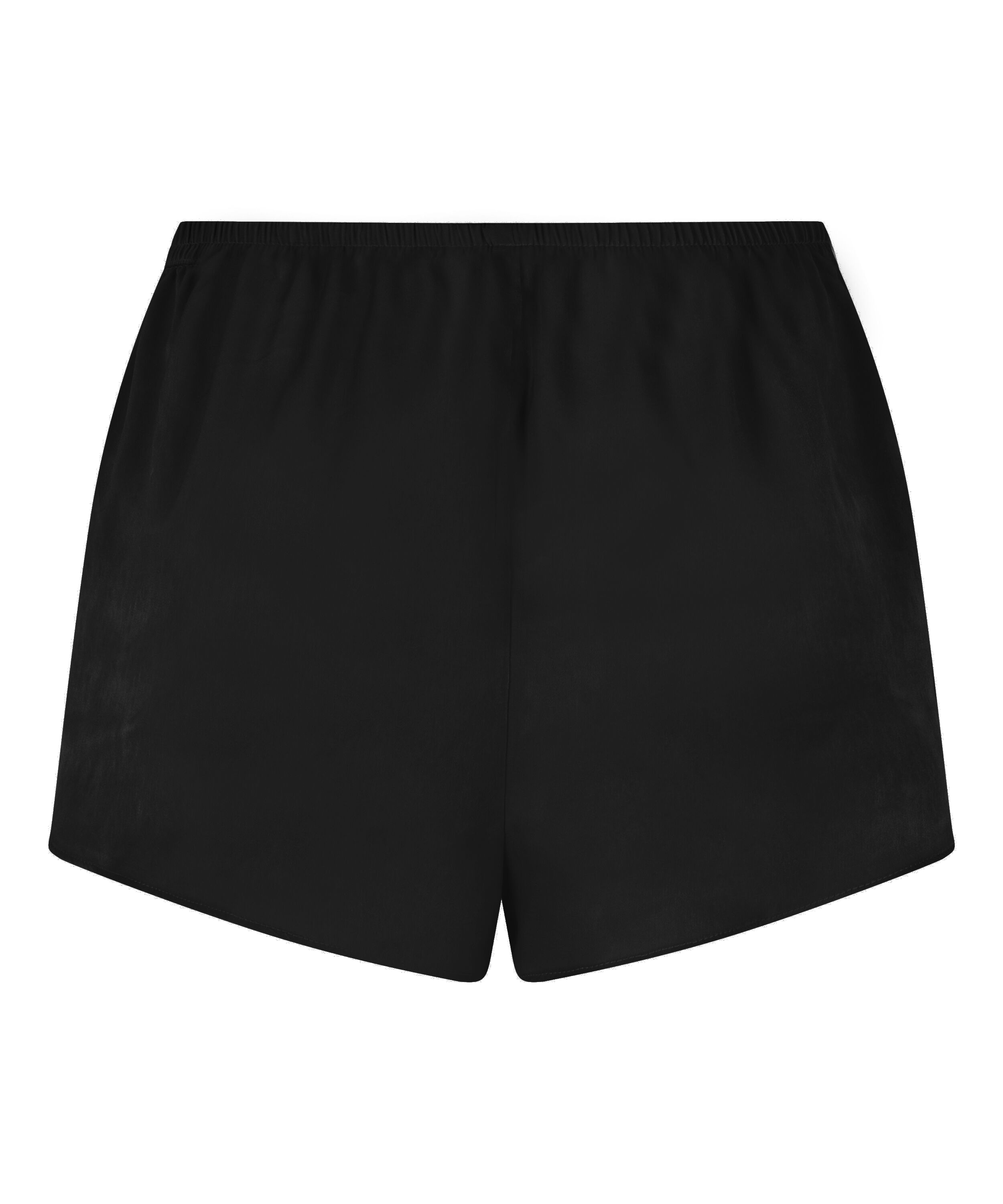 Minimal satijnen short, Zwart
