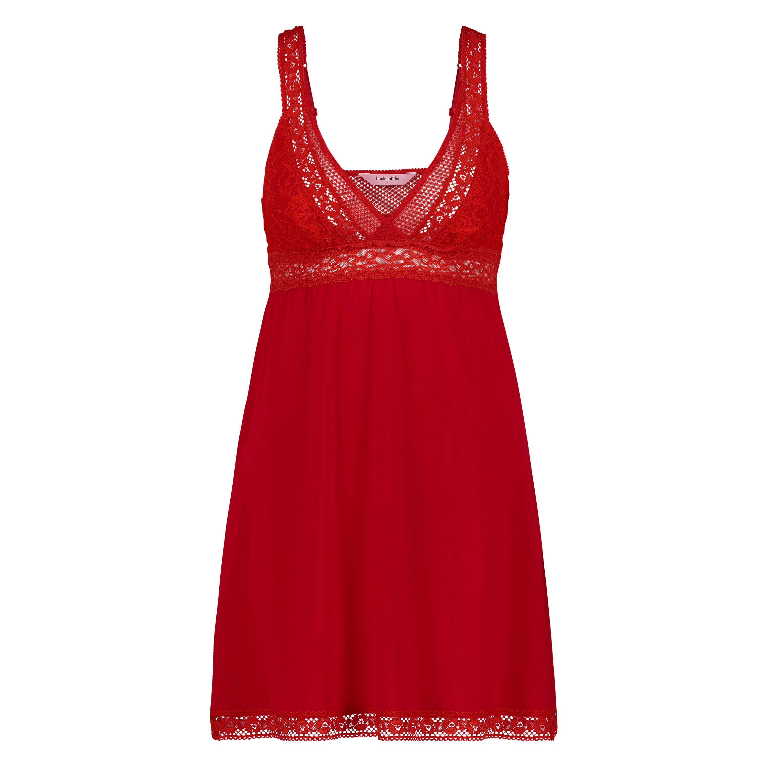 Slipdress Graphic lace, Rood, main