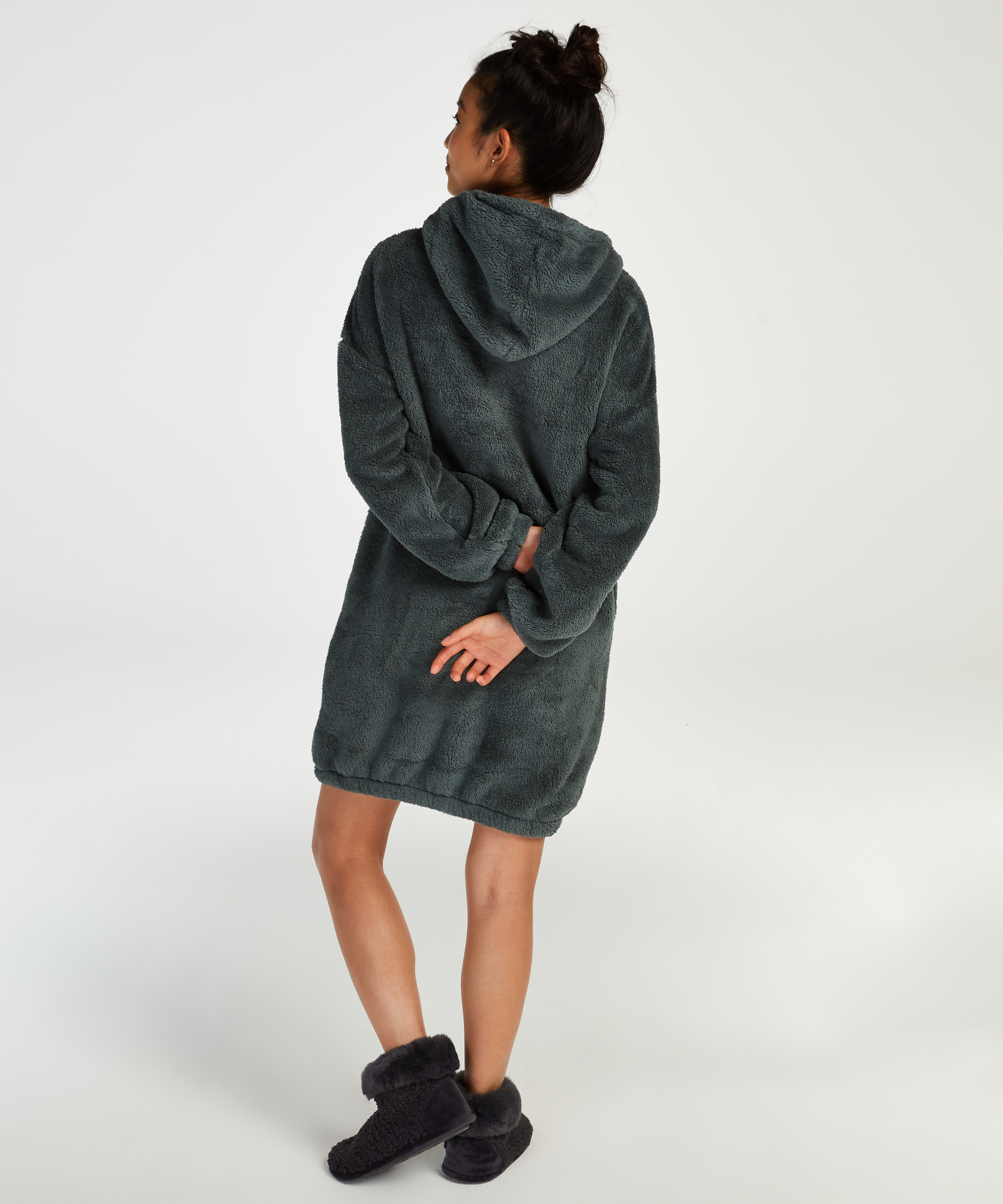 Snuggle Fleece Jurk Oodie, Groen, main