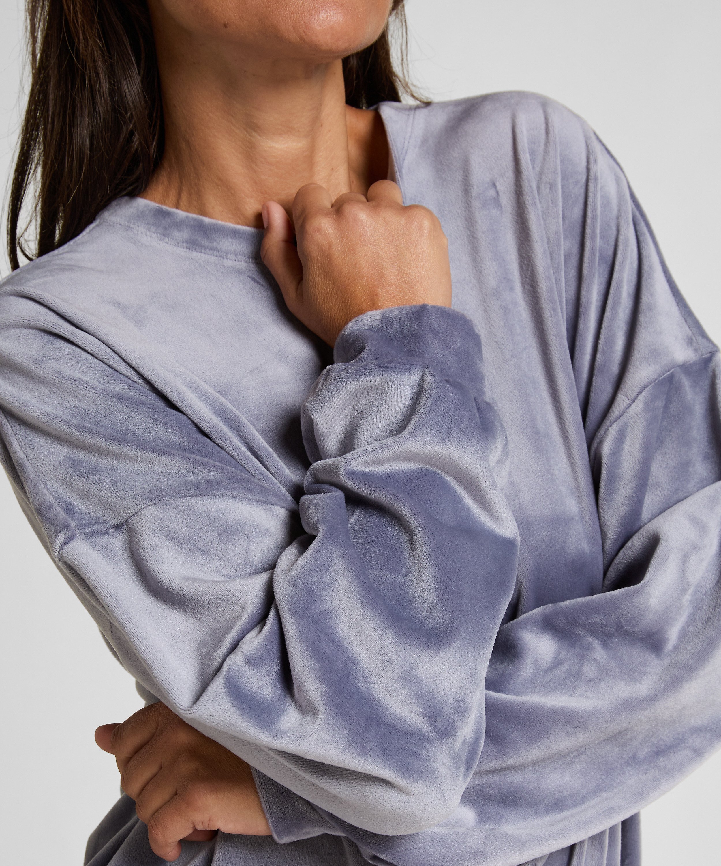 Velours Top, Blauw, main