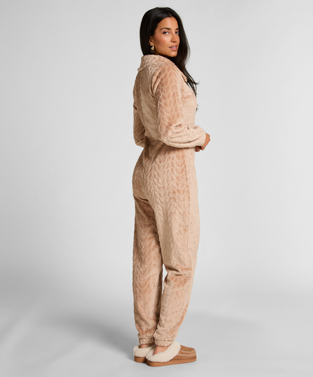 Onesie Fleece, Beige