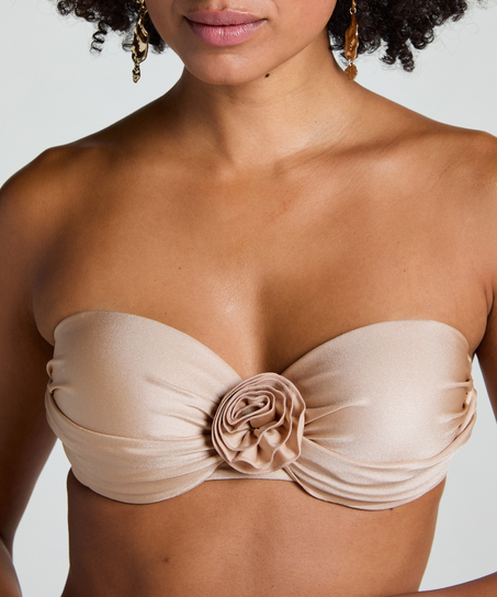 Lima Bandeau Bikinitop, Beige