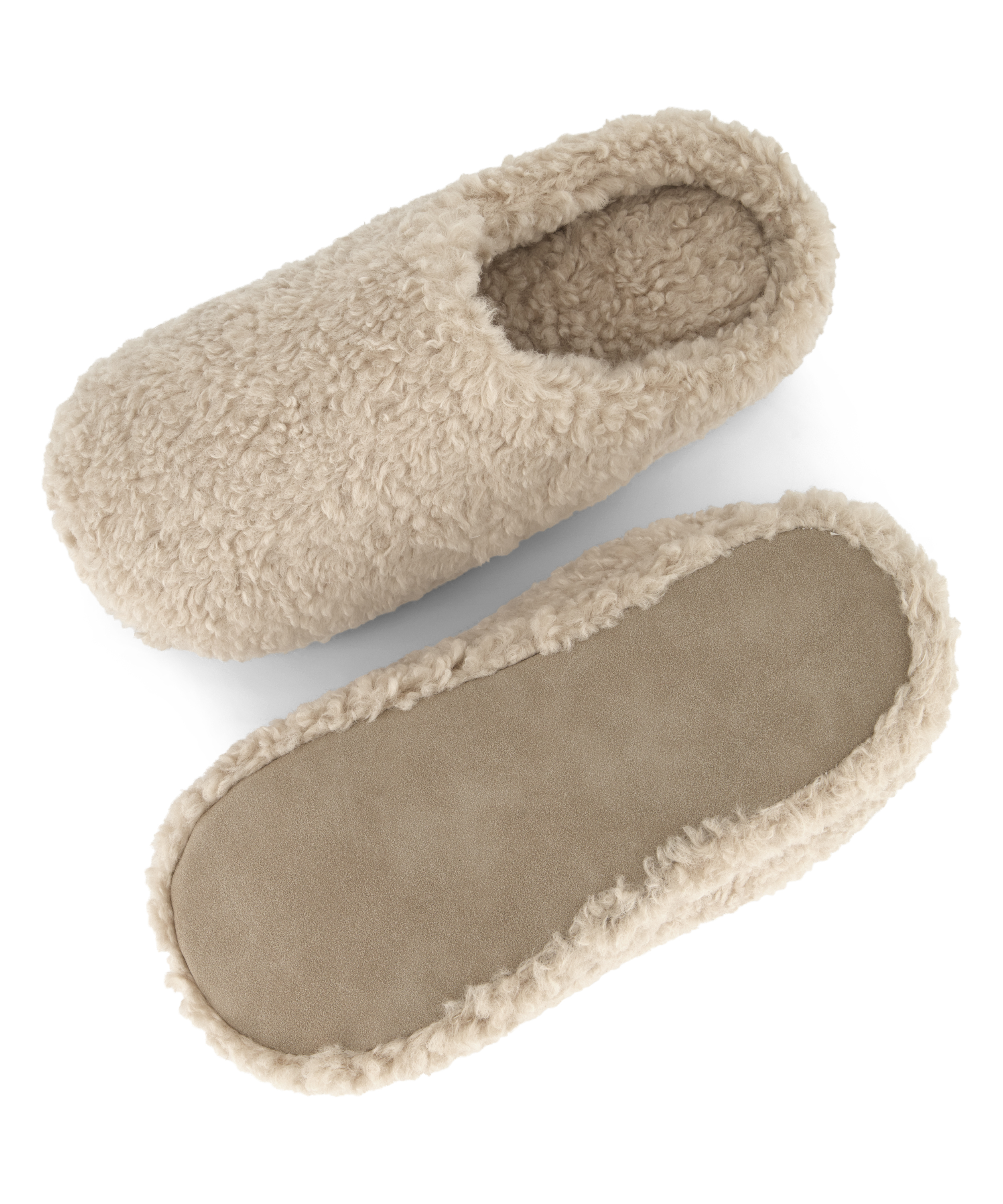 Teddy slippers, Beige, main
