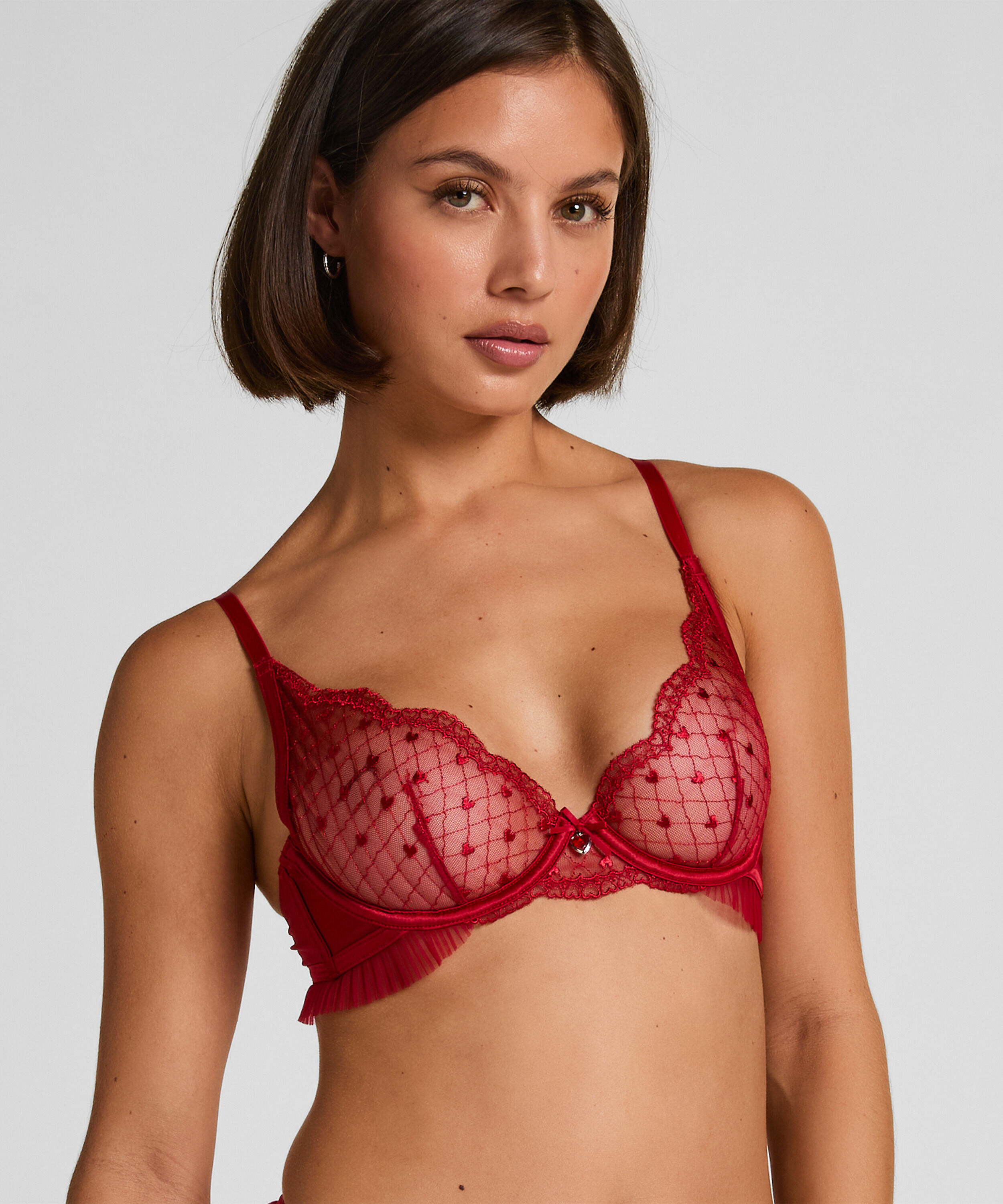 Soutien-gorge &agrave; armatures non-pr&eacute;form&eacute; Cordelie, Rouge