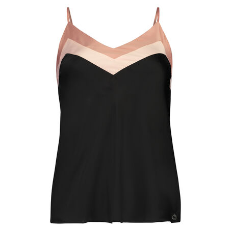 Cami top Satin Nightshade Doutzen, Zwart