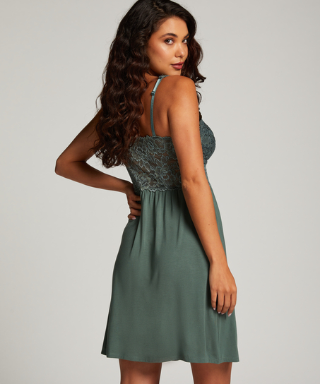 Slipdress Nora Lace, Groen