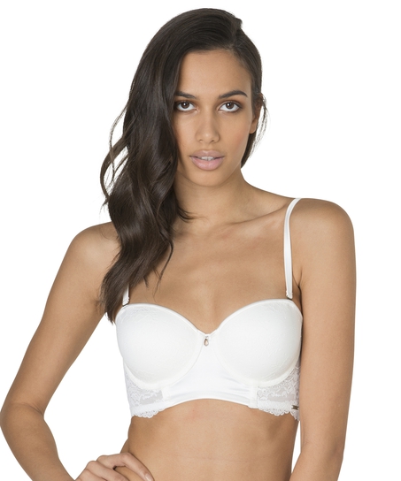 Soutien-gorge &agrave; armatures pr&eacute;form&eacute; longline Rose, Blanc