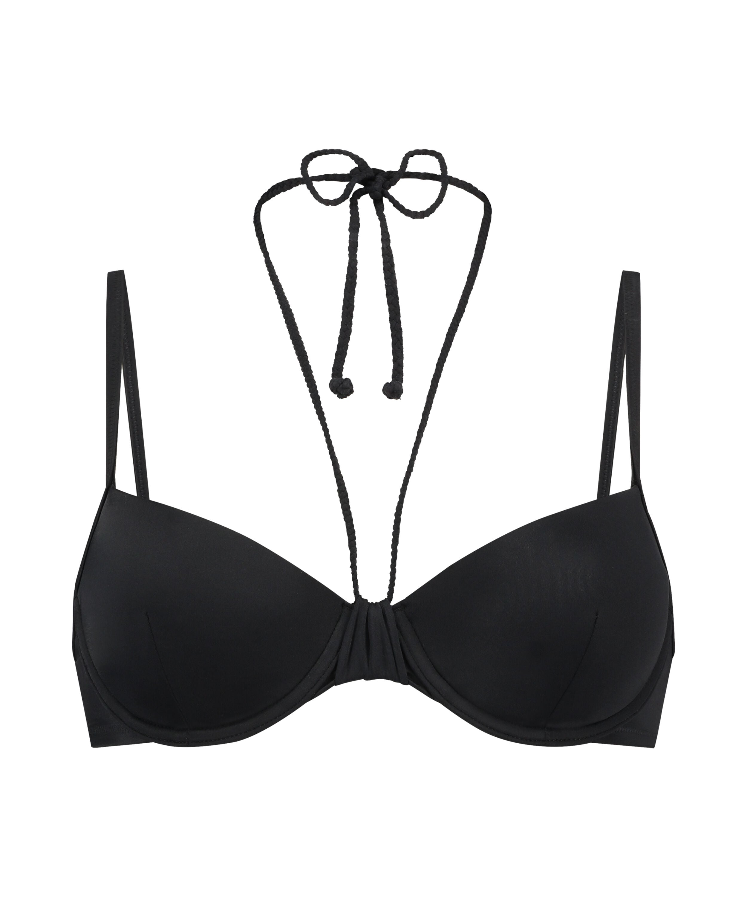 Voorgevormde beugel bikinitop Luxe, Zwart