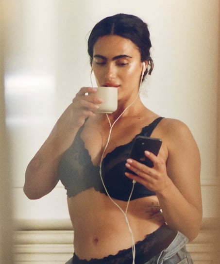 Niet-voorgevormde beugel bh Diva, Blauw