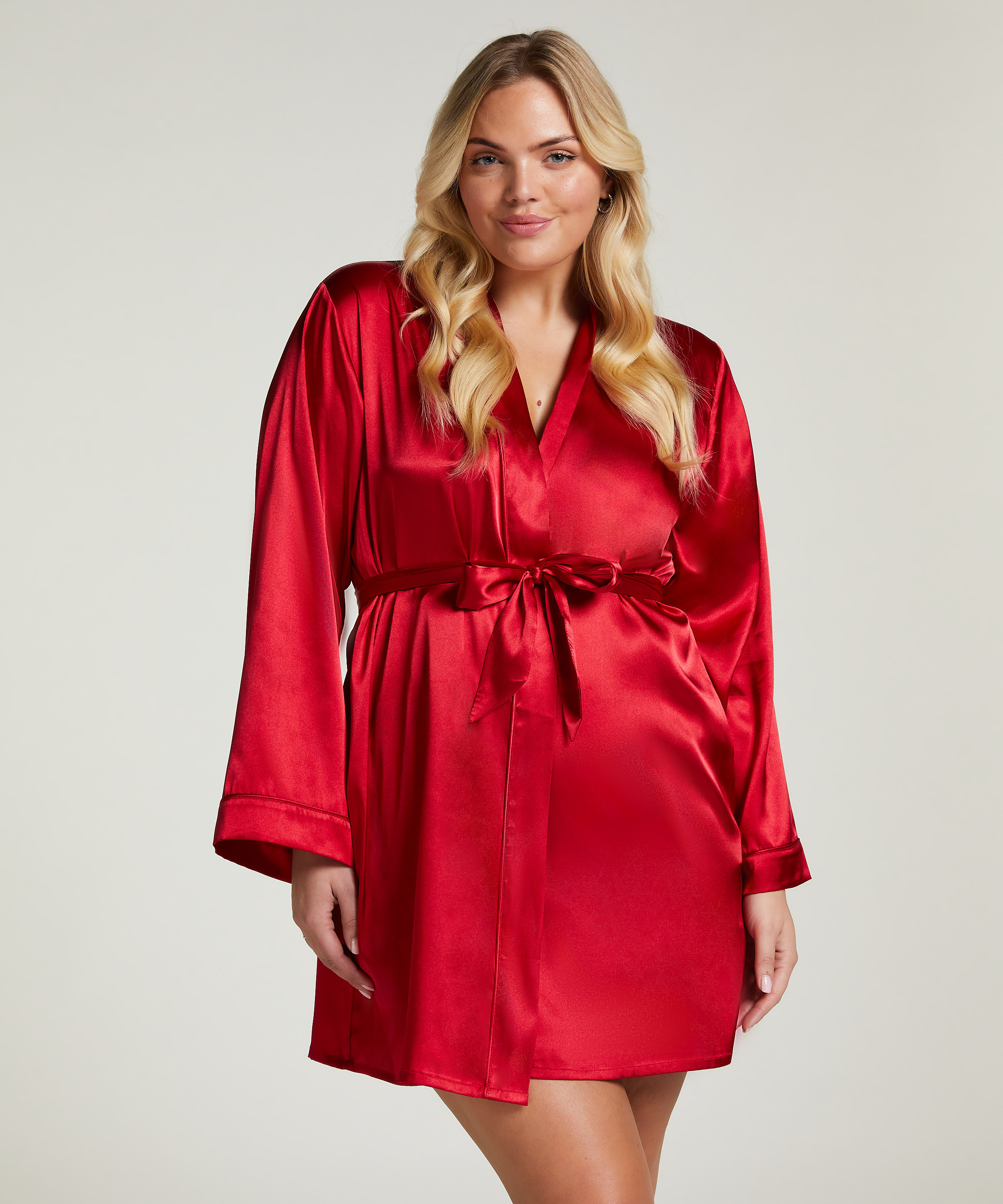 Kimono Satin, Rood, main