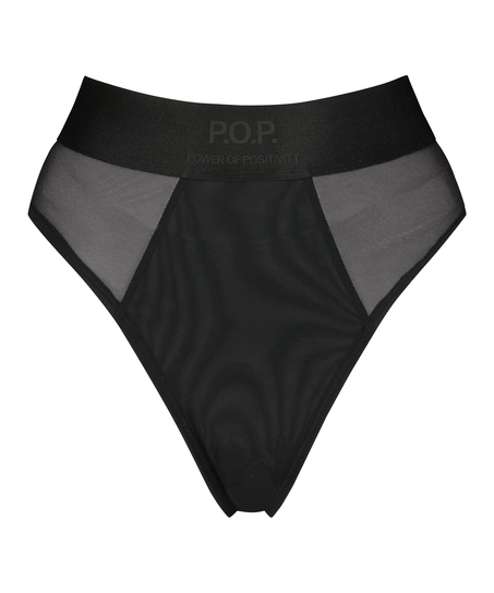 Hoog uitgesneden brazilian Flexing, Zwart