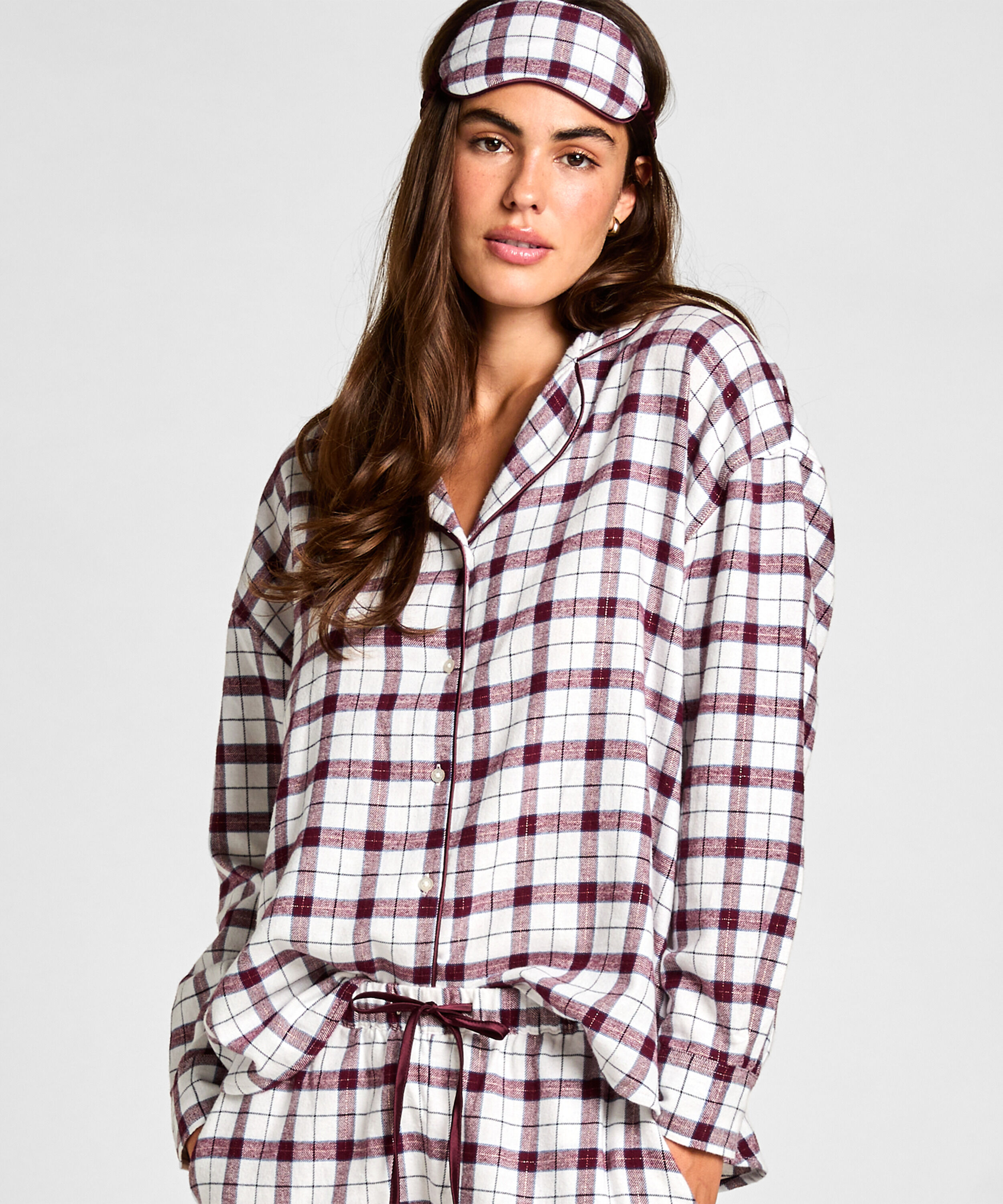 Pyjama Set met Oogmasker, Wit Pyjama Set met Oogmasker, Wit
