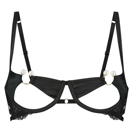 Niet-voorgevormde beugel bh Angelica, Zwart