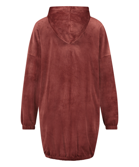 Velours Dress Oodie, Bruin