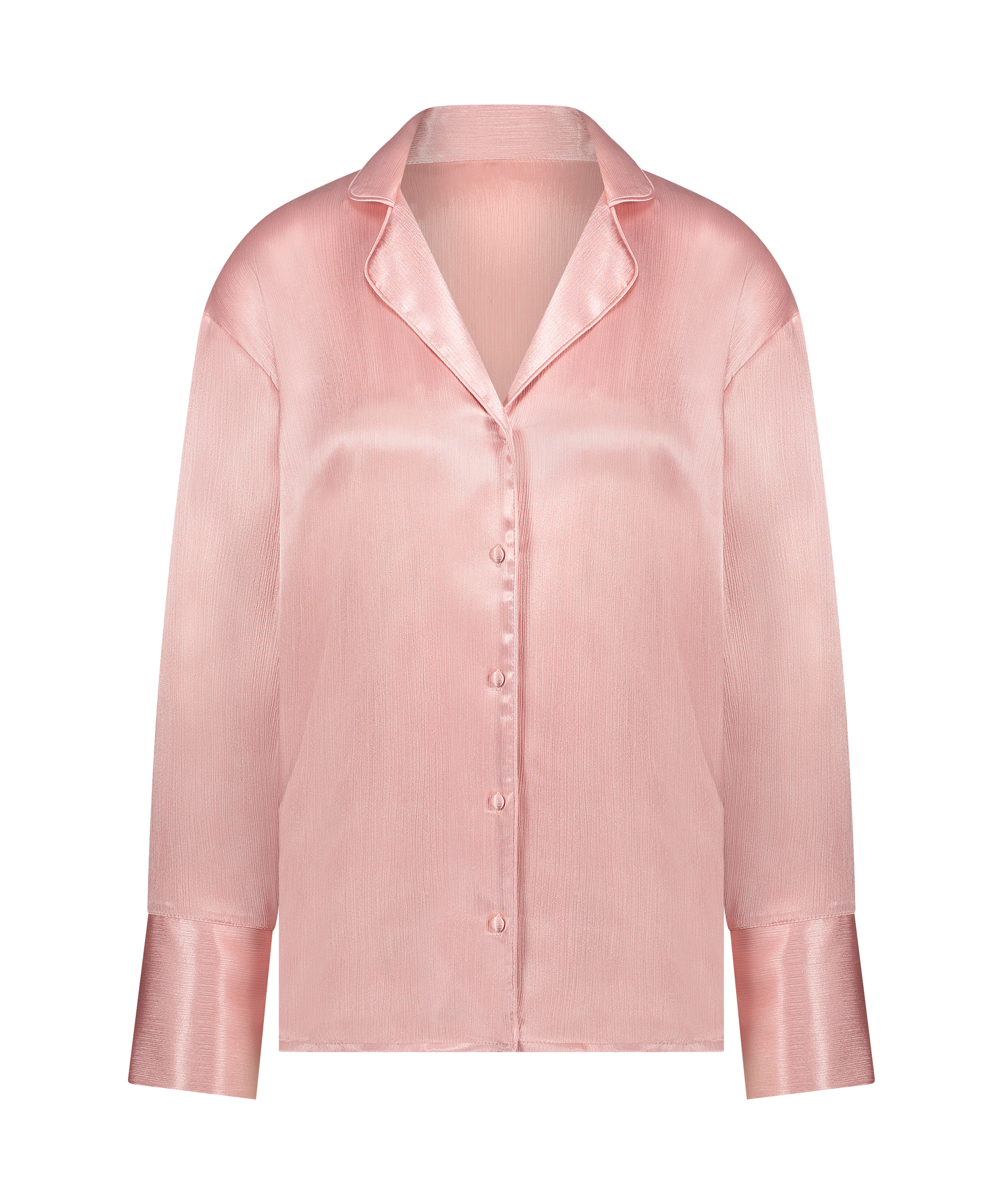 Jacket lange mouwen Satijn, Roze, main