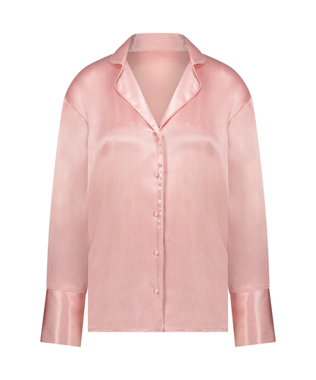 Jacket lange mouwen Satijn, Roze